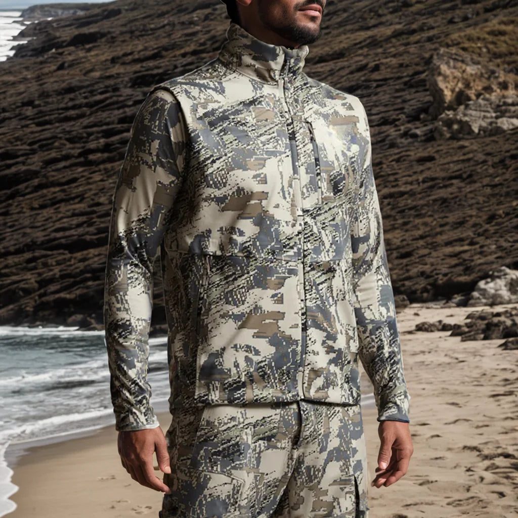 Hinfad Men's Soft-Shell Waterproof Windproof Camouflage Outdoor Clothing Hunting Vest