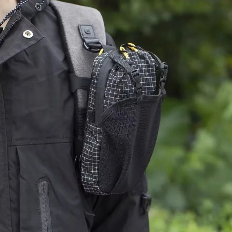Tactical Backpack Shoulder Strap Pouch Ultra-Light Waterproof Molle Phone Bag Water Bottle Holder Pocket Outdoor Hiking Gear