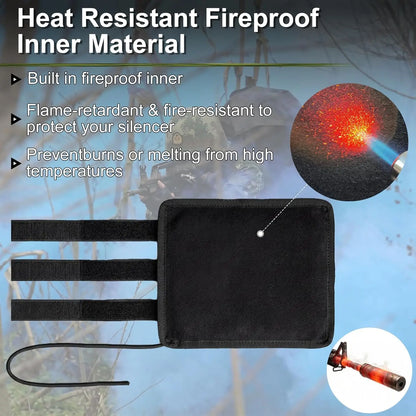 #1200℉ Heat Resistant Burnproof Airsoft Mufflers Wrap 5/6/7/9in Suppressor Cover for Hunting Gun Suppressors Protective Case