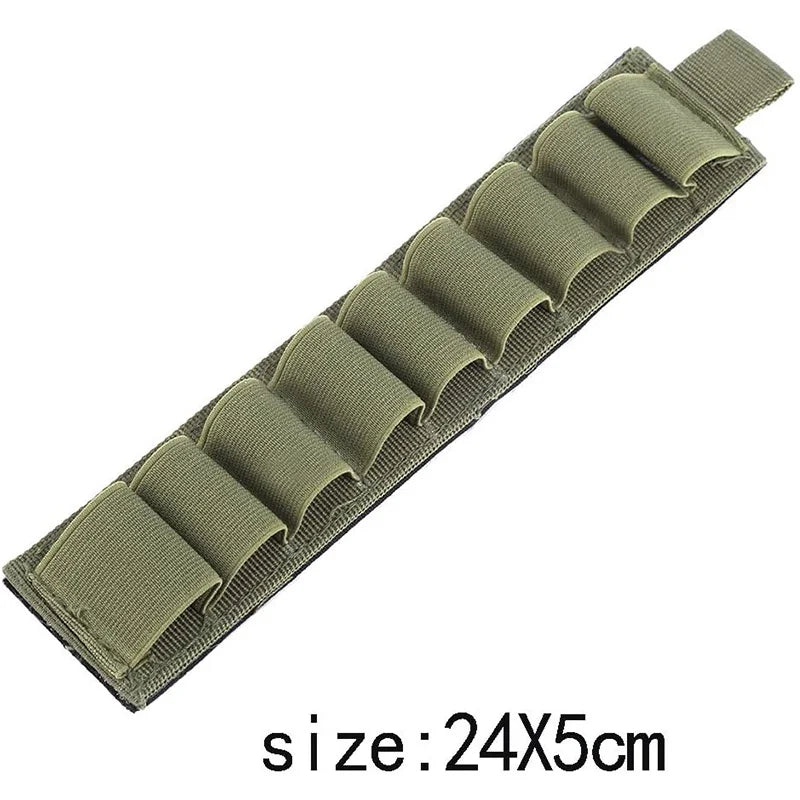 Tactical 6/9 Rounds Mag Pouch 12/20GA Cartridge Shotgun Shell Holder Magic Hook&Loop Rifle Bullet Cartridge Holder