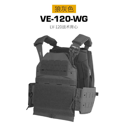 LV-120 Camouflage Tactical Carrier Vest Modular MOLLE Carrier Quick Release Cummerbund Airsoft Training Gear Outdoor Combat Vest