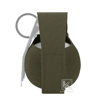 KRYDEX Tactical Elastic Frag Grenade Pouch, Waist Belt Bag, Small MOLLE Pouch Combat Hunting Outdoor Vest Belt Accessories