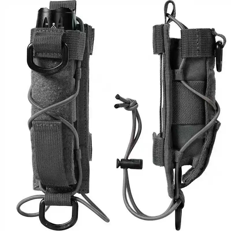 ONETIGRIS Flashlight Holster Molle Flashlight Holder for Belt Tactical Pouch Torch Linear Hand Tool Horizontal Carrying