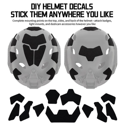Tactical FAST Helmet Magic Sticker 11pcs Airsoft Helmet Patches Hook and Loop Sticky for Hunting Shooting Accessories