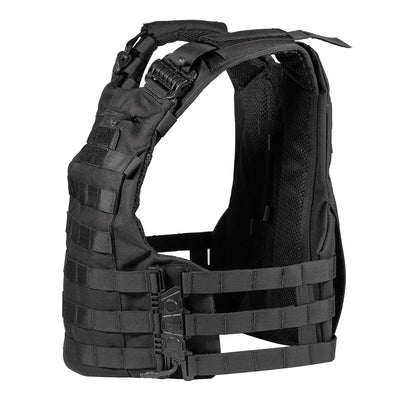 Black Anti-Infrared Flame-Retardant Tactical Vest - 1000D Nylon with Soft and Hard Compartment Design + MOLLE System + Quick Release Buckles |   Outdoor security and survival equipment