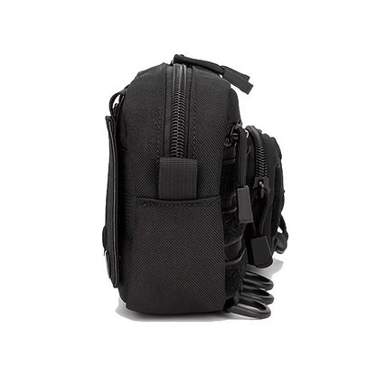 Molle system woven EDC storage bag waist bag with multiple layers of pockets suitable for camping, cycling, etc
