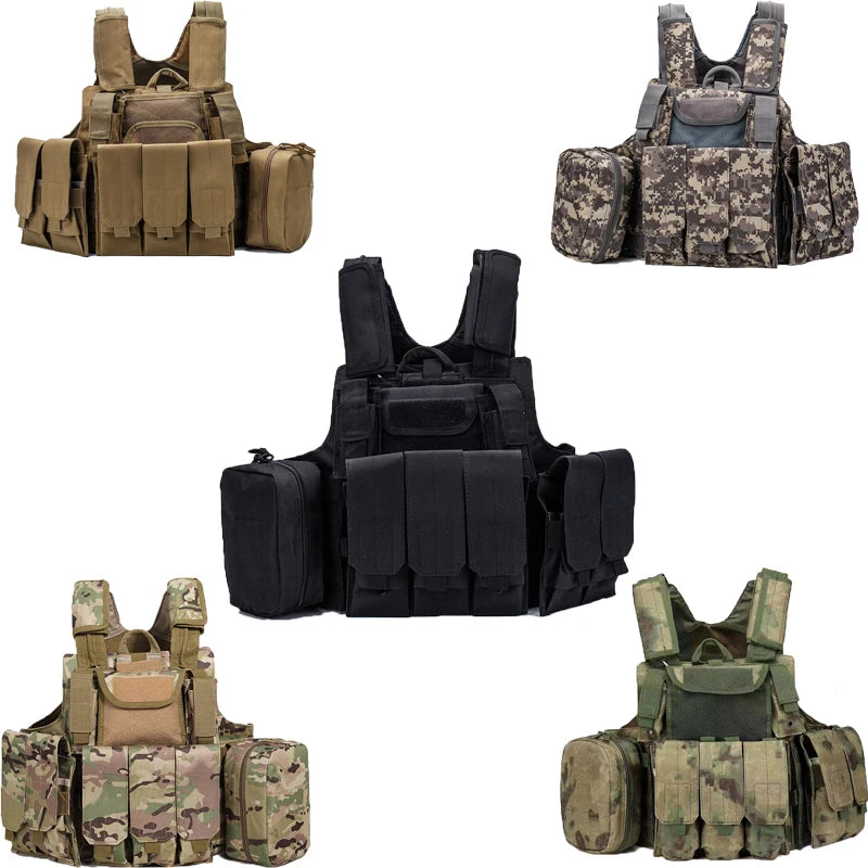 Tactical Vest CS Wargame Airsoft Paintball MOLLE CIRAS Combat Vest CIRAS Tactical Vest With Triple Magazine Pouch Accessories