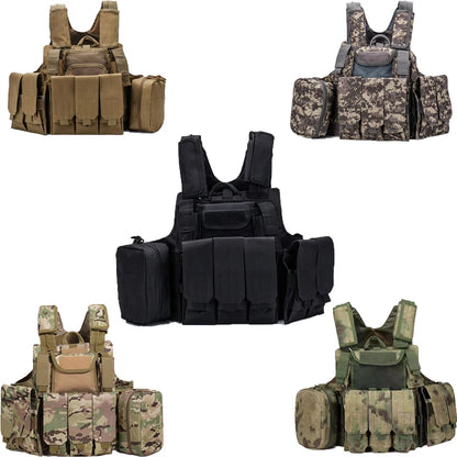 Tactical Vest CS Wargame Airsoft Paintball MOLLE CIRAS Combat Vest CIRAS Tactical Vest With Triple Magazine Pouch Accessories