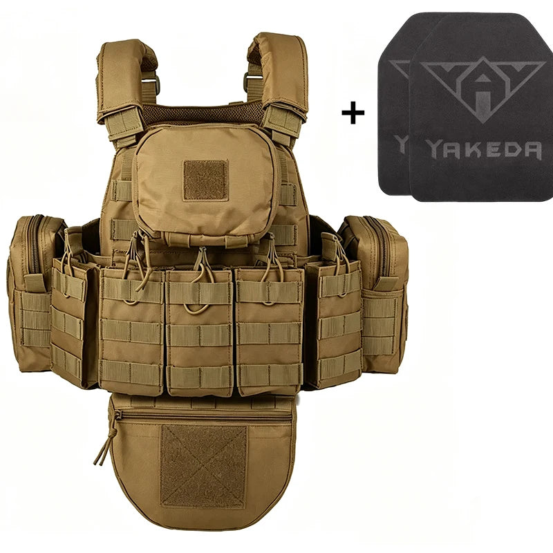YAKEDA Tactical Vest Multifunctional Molle Breathable and Wear-resistant Outdoor Training Clothing