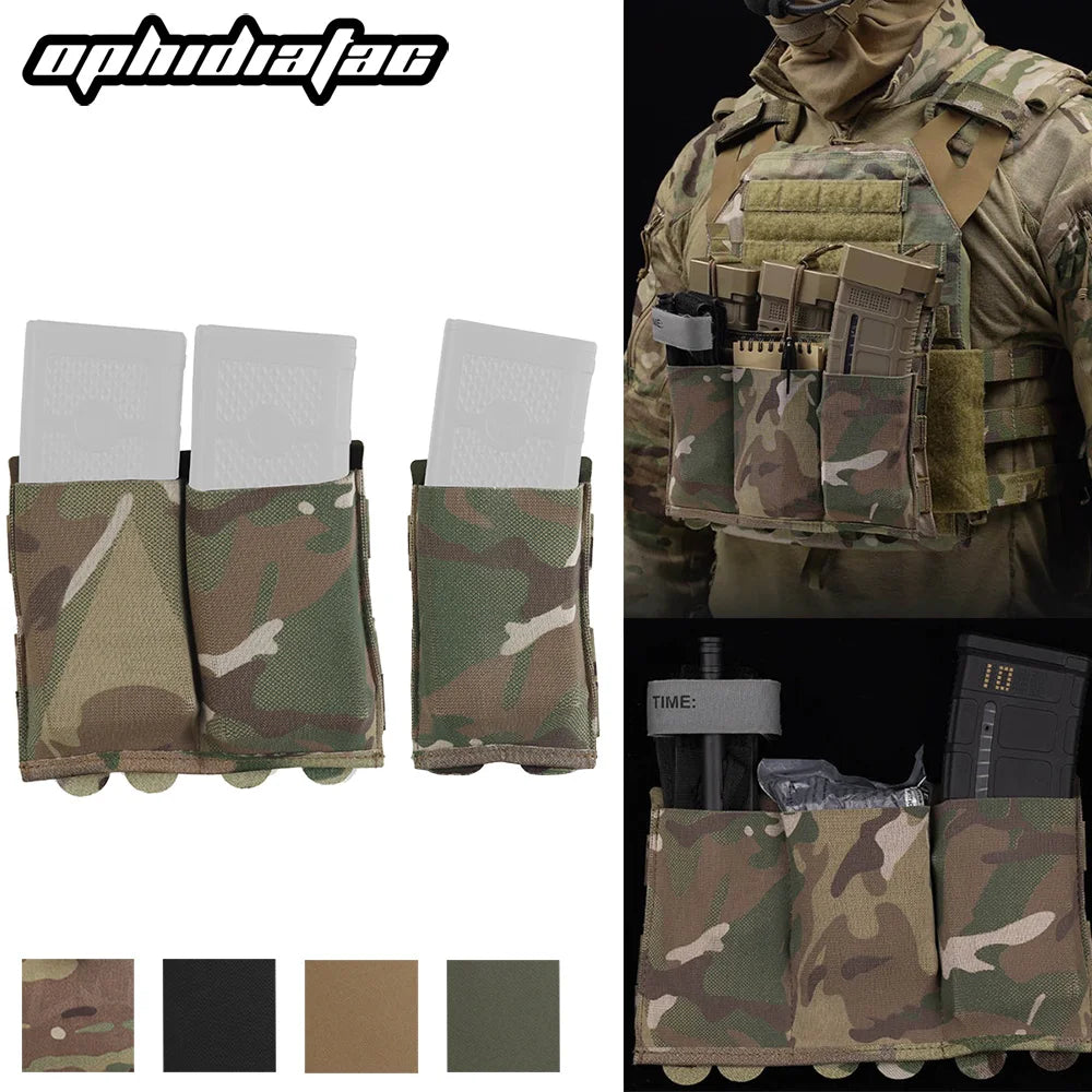 OPHIDIANTAC 5.56/7.62 Single/double lightweight elastic function pack MOLLE mounted outdoor storage multifunctional storage pack