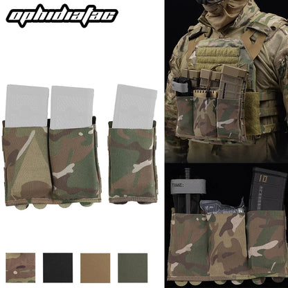 OPHIDIANTAC 5.56/7.62 Single/double lightweight elastic function pack MOLLE mounted outdoor storage multifunctional storage pack