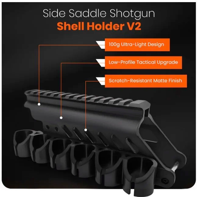 12GA Side Saddle Shell Holder  Compatible with Mossberg 500/590/Maverick 88/Shockwave Series
