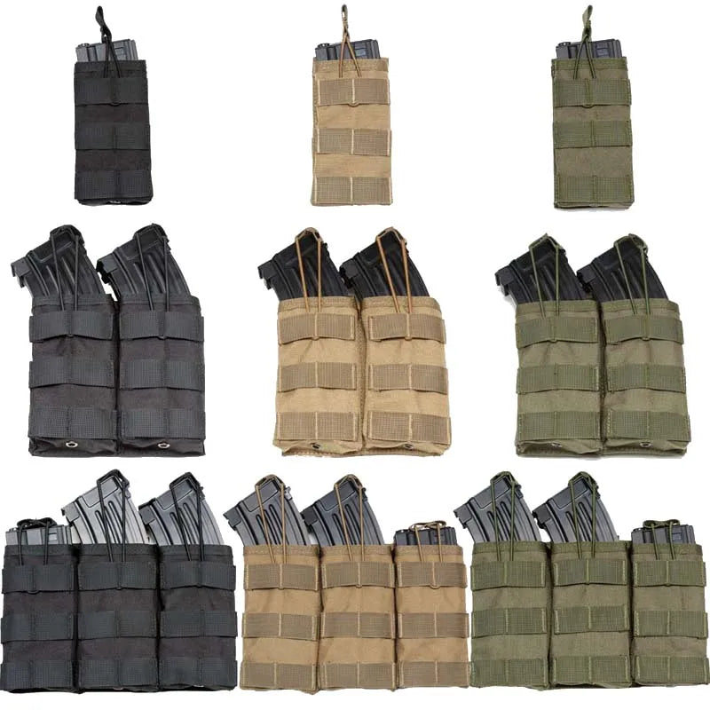 Outdoor Hunting Vest Accessories Tactical Magazine Pouch 1000D Nylon Single/Double/Triple Magazine Pouch