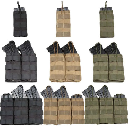 Outdoor Hunting Vest Accessories Tactical Magazine Pouch 1000D Nylon Single/Double/Triple Magazine Pouch