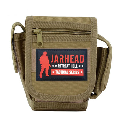 EDC Molle Tactical Pouch Outdoor Tool Kit Hiking Cycling Belt Waist Bag Hunting Miscellaneous Bag With Personality PVC Patches