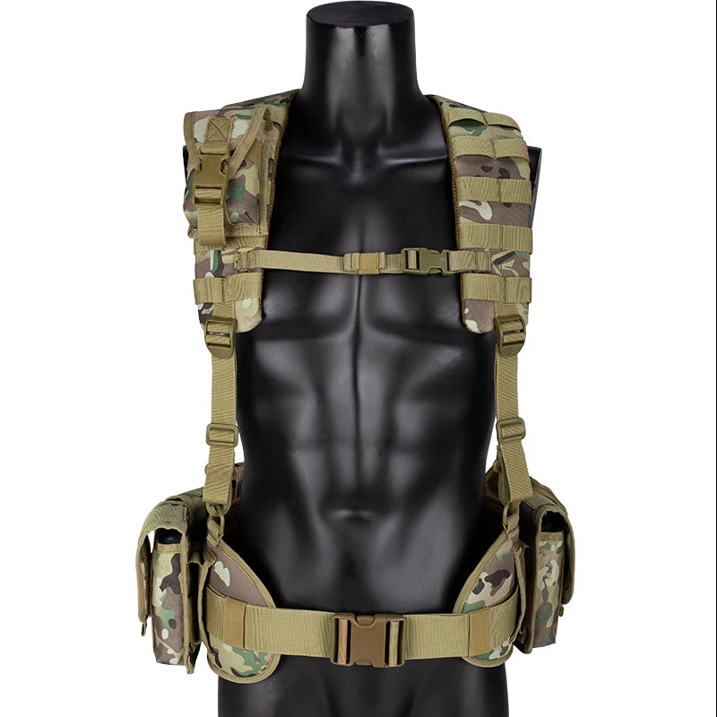 Yakeda Tactical Chest Rig Hunting Vest Harness Camo Outdoor Training Vest Molle Mag Pouches Men Tactical Chest Rig