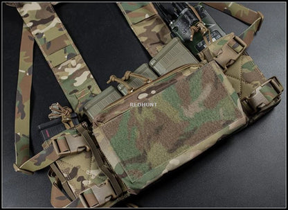 Full Top Zipper Insert for MK3 / MK4 Chest Rig Tactical MK4 Chest Rig Micro Fight Zip Cover for Outdoor Camping Hiking Vest