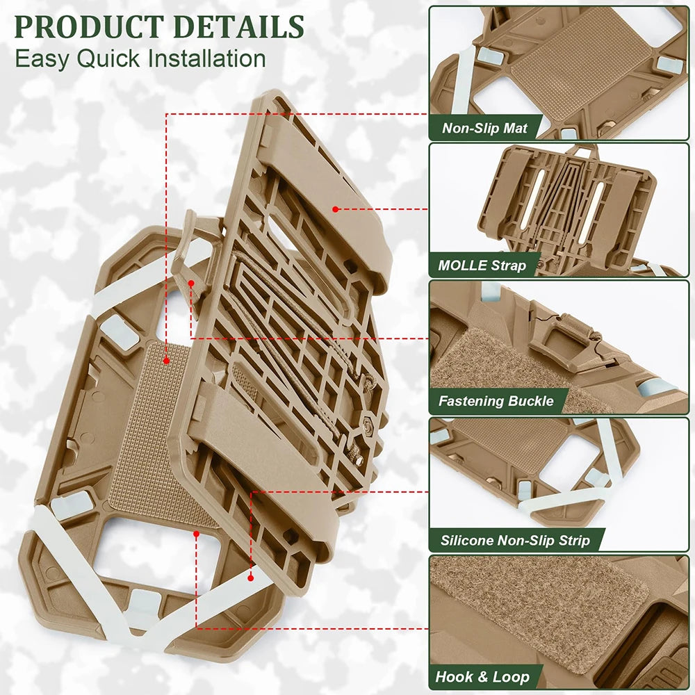 Tactical Molle Mobile Phone Carrier Quick Access Folding Holder for 4.7"-6.7" Phones Hunting Vest Chest Bracket Airsoft Otdoor