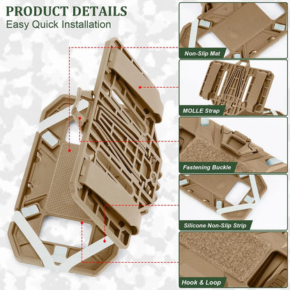 Tactical Molle Mobile Phone Carrier Quick Access Folding Holder for 4.7"-6.7" Phones Hunting Vest Chest Bracket Airsoft Otdoor