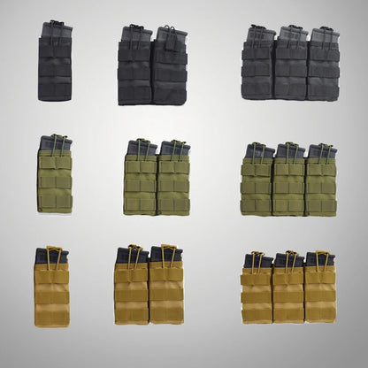 Tactical Hunting Molle Single&Double&Triple Magazine Pouches Airsoft AK 7.62 5.56mm M4 Magazine Bag Tactical Hunting Gear