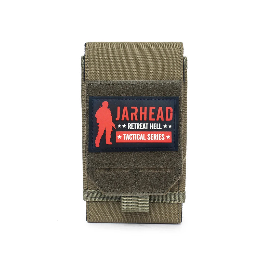 Tactical Laser Phone Pouch With Patche Molle Waist Pack Universal Accessories Pack EDC Hiking Hunting Camping Phone Bag