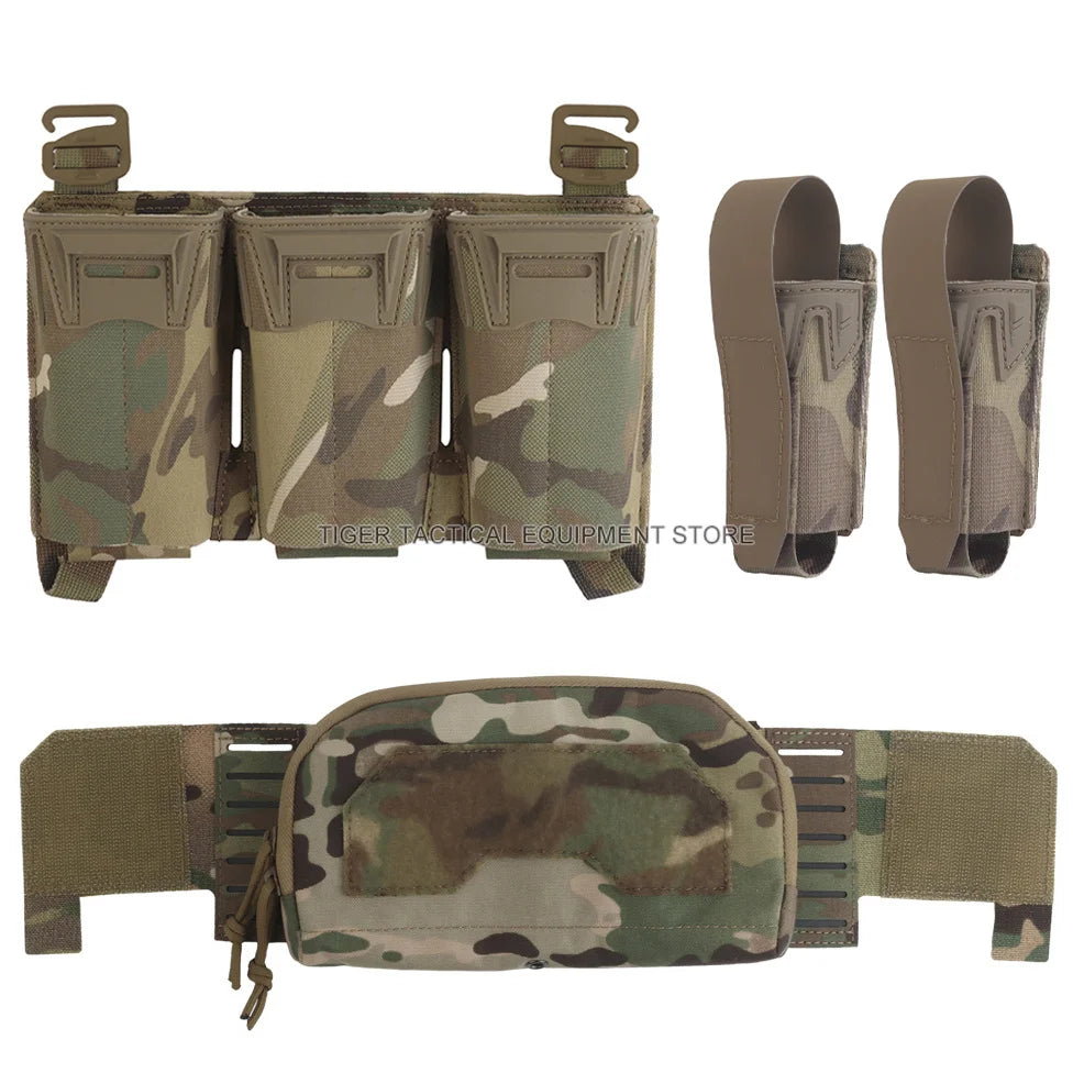 Tactical Multi-caliber Mag Pouch Placard 2nd Layer Admin Pouch Set MOLLE Quick Pull Airsoft Hunting Plate Carrier Front Panel