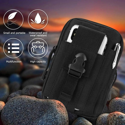 1Pc Molle Waist Bag with Mountain Buckle Outdoor Cycling Sports Camouflage Tactical Waist Pack