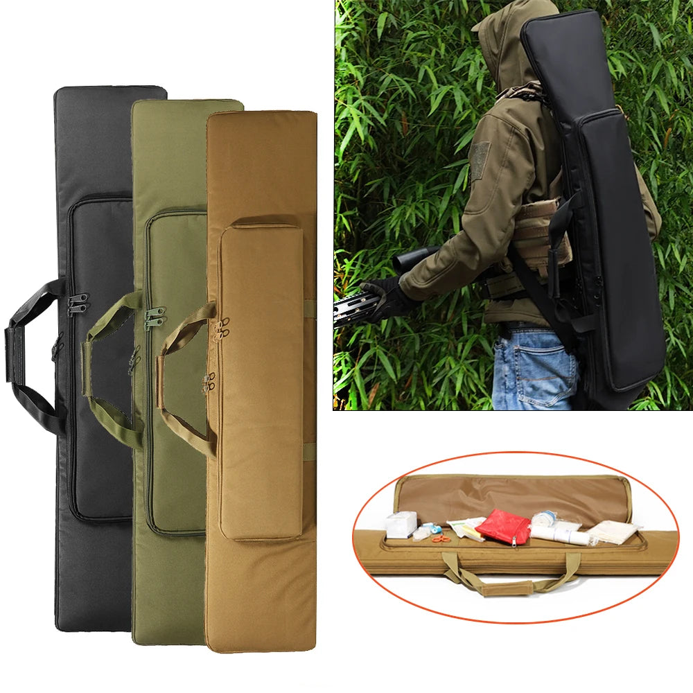 100/120cm Gun Bag Tactical Rifle Case Airsoft Carbines Lunettes Backpack Tactical Soft Pocket Outdoor Carry Bag Hunting Backpack