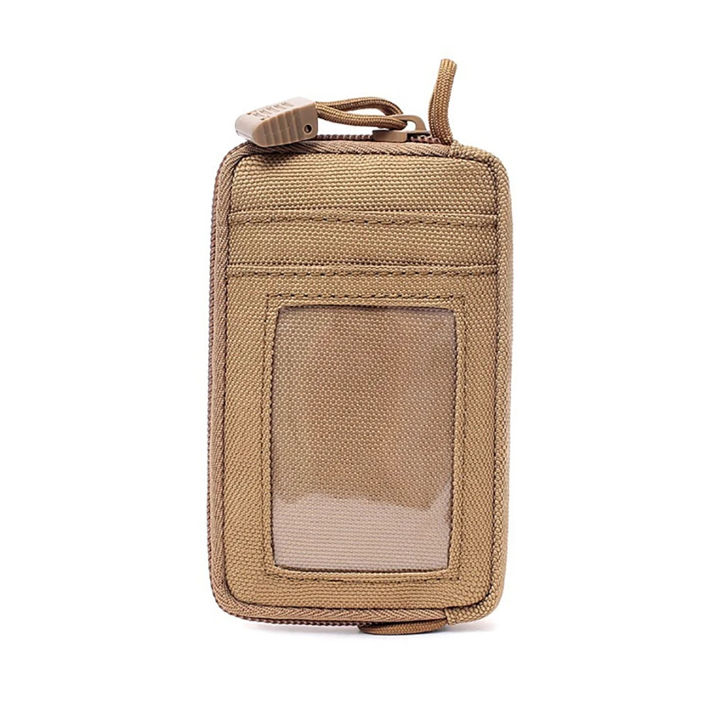 Mini EDC Tool Pouch Keychain Zipper Holder Earphone Key Wallet Coin Purses Utility Outdoor Hiking Hunting Accessories Waist Bag