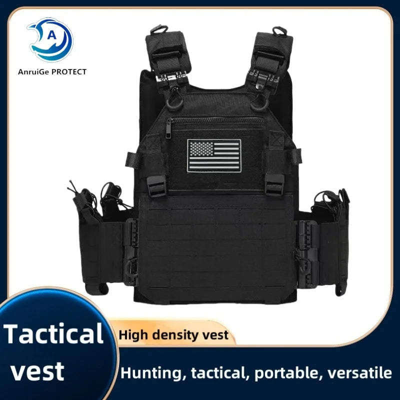 New Combat Vest 6094 Quick Release Lightweight Laser Cut Tactical Vest Black Gear Carry Hunting Tactical Vests