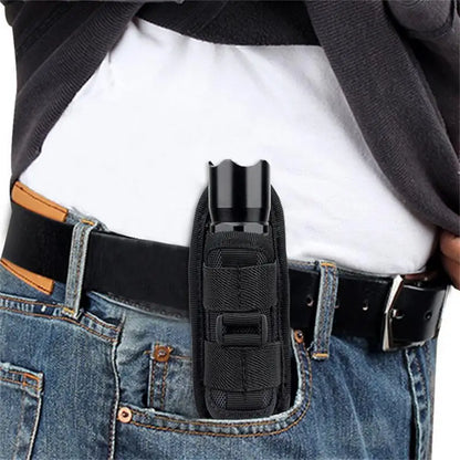 Tactical 360 Degrees Rotatable Flashlight Pouch Holster Torch Case for Belt Torch Cover Hunting Lighting Accessory Survival Kits