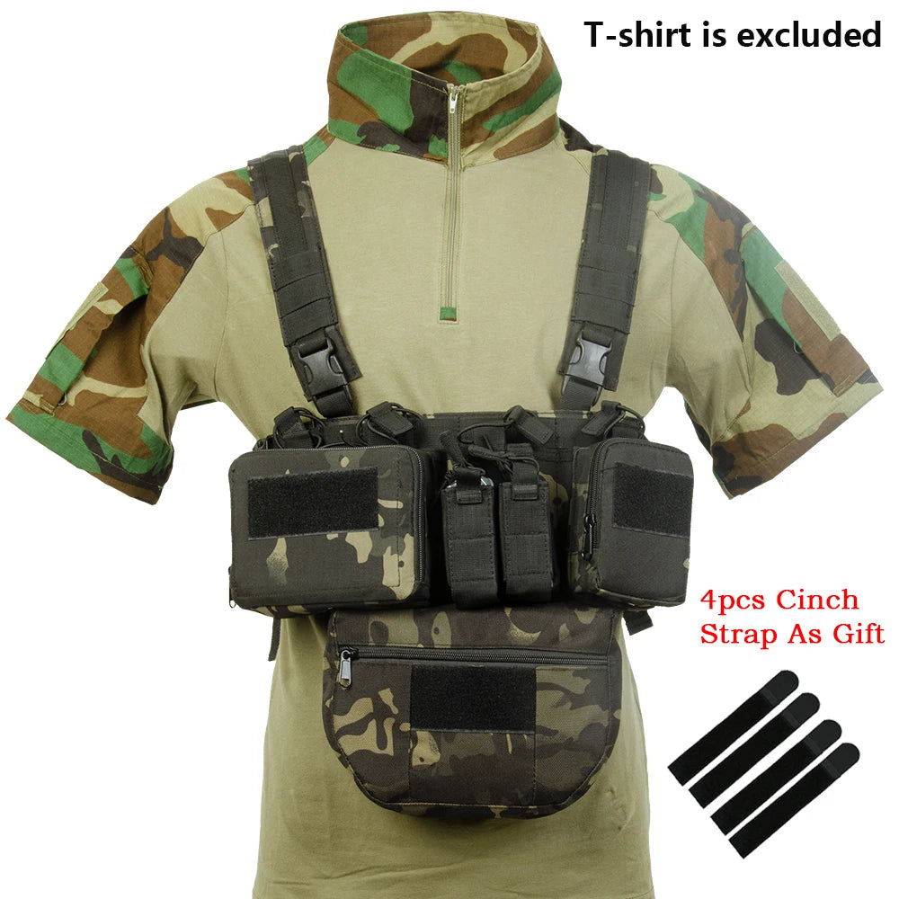CS Match Wargame TCM  Chest Rig Airsoft Tactical Vest  Pack Magazine Pouch Holster Molle System Waist Men Nylon