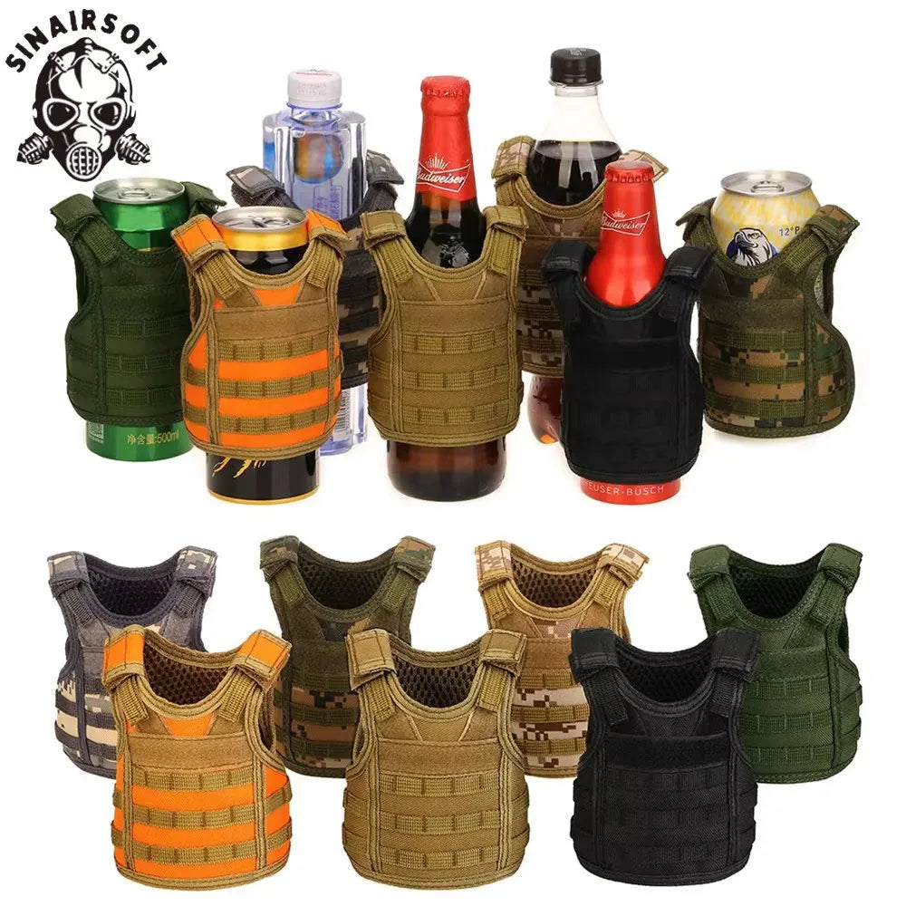 SINAIRSOFT Tactical Beer Molle Bottle Cover Vest Beverage Cooler Christmas Dress Up Accessories Halloween Party LY2074