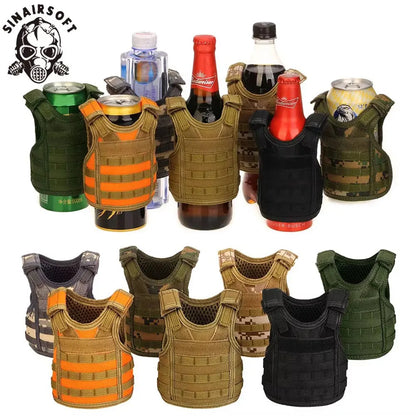 SINAIRSOFT Tactical Beer Molle Bottle Cover Vest Beverage Cooler Christmas Dress Up Accessories Halloween Party LY2074