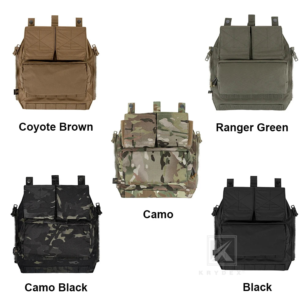 KRYDEX Tactical Zip On Pouch Plate Carrier Backpack Bag For CPC NCPC AVS JPC2.0 Hunting Airsoft Vest Accessories