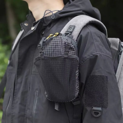 Tactical Backpack Shoulder Strap Pouch Ultra-Light Waterproof Molle Phone Bag Water Bottle Holder Pocket Outdoor Hiking Gear