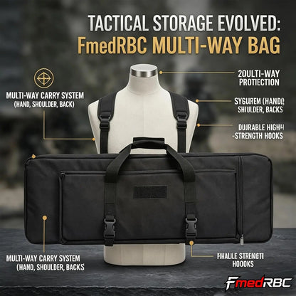 Tactical Rifle Case Soft Long Gun Bag Padded Shotgun Backpack Hunting Weapons Holster Airsoft EDC Pouch 70-120cm Fishing Bag