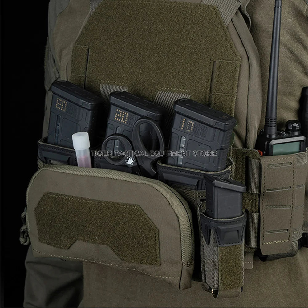 Tactical Multi-caliber Mag Pouch Placard 2nd Layer Admin Pouch Set MOLLE Quick Pull Airsoft Hunting Plate Carrier Front Panel