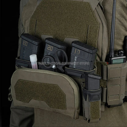 Tactical Multi-caliber Mag Pouch Placard 2nd Layer Admin Pouch Set MOLLE Quick Pull Airsoft Hunting Plate Carrier Front Panel