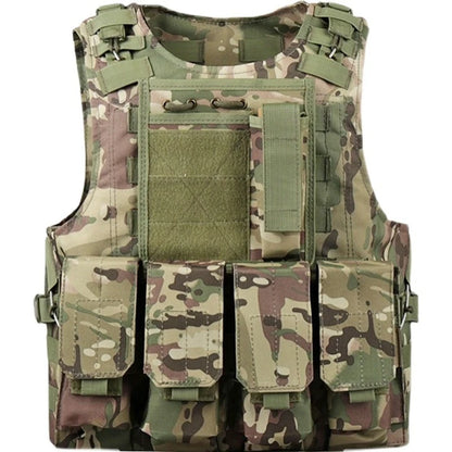 Kids Tactical Vest, Canvas Children's Molle Combat Vest for Outdoor CS Game, Cosplay & Role Play