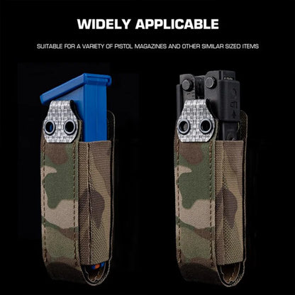 Elastic Pistol Mag Pouch 9MM Elastic 9mm Pistol Magazine Pouch Quick Access MOLLE Panel Airsoft Sidearm Organizer