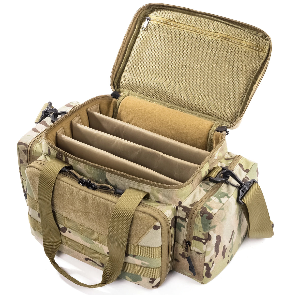ONETIGRIS Range Bag, Hunting Shooting Range Bags for Handgun with 3 Removable Dividers Duffle Bag for Fishing, Hiking,Sports