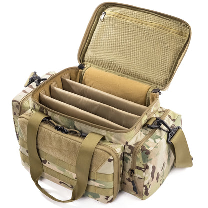 ONETIGRIS Range Bag, Hunting Shooting Range Bags for Handgun with 3 Removable Dividers Duffle Bag for Fishing, Hiking,Sports