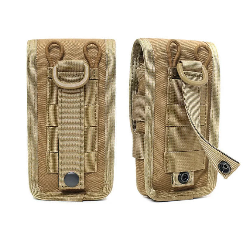 Double Layer Molle Phone Pouch Mobile Phone Case Holder Outdoor Sports Hiking Camping Hunting EDC Tool Waist Bag