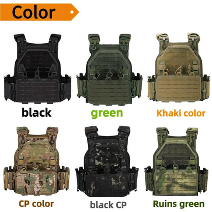 YAKEDA Tactical Vest 6094 Fast Detachable Light Laser Cut Outdoor Hunting Black Gear Carry Vest of High Quality 1000D Nylon