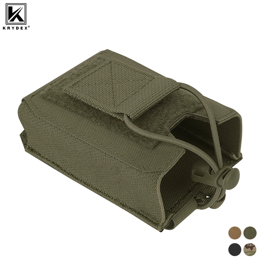 KRYDEX Tactical Radio Pouch Holster Hunting Sports Multi-purpose Waist Bag for Two Ways Walkie Talkie Hunting Outdoor Gear