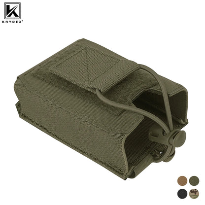 KRYDEX Tactical Radio Pouch Holster Hunting Sports Multi-purpose Waist Bag for Two Ways Walkie Talkie Hunting Outdoor Gear