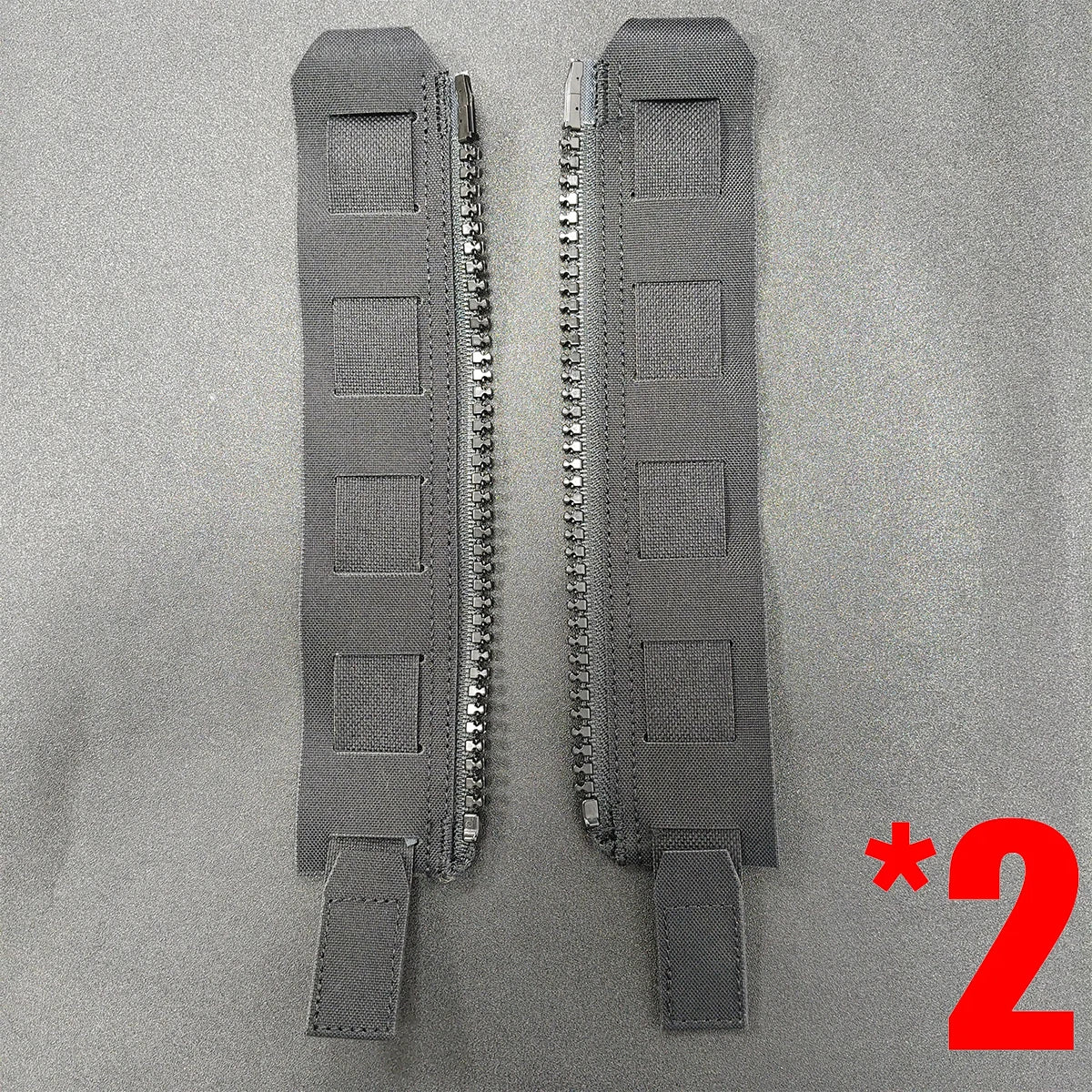 Tactical Back Panel Zipper MOLLE Adapter 500D Nylon Lightweight Versatile For Rear Pack Plate Carrier 3950 Tactical Gear 2PCS