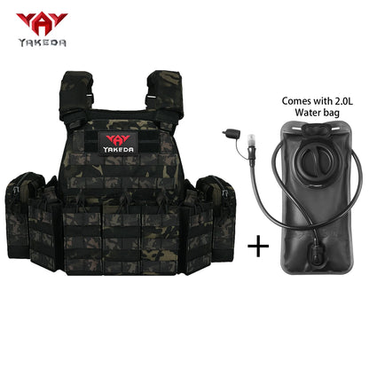 YAKEDAMOLLE Modular Hunting Tank Top, Comes with 2L Soft Water Bag, Adjustable Shoulder Strap with Multiple Device Bags