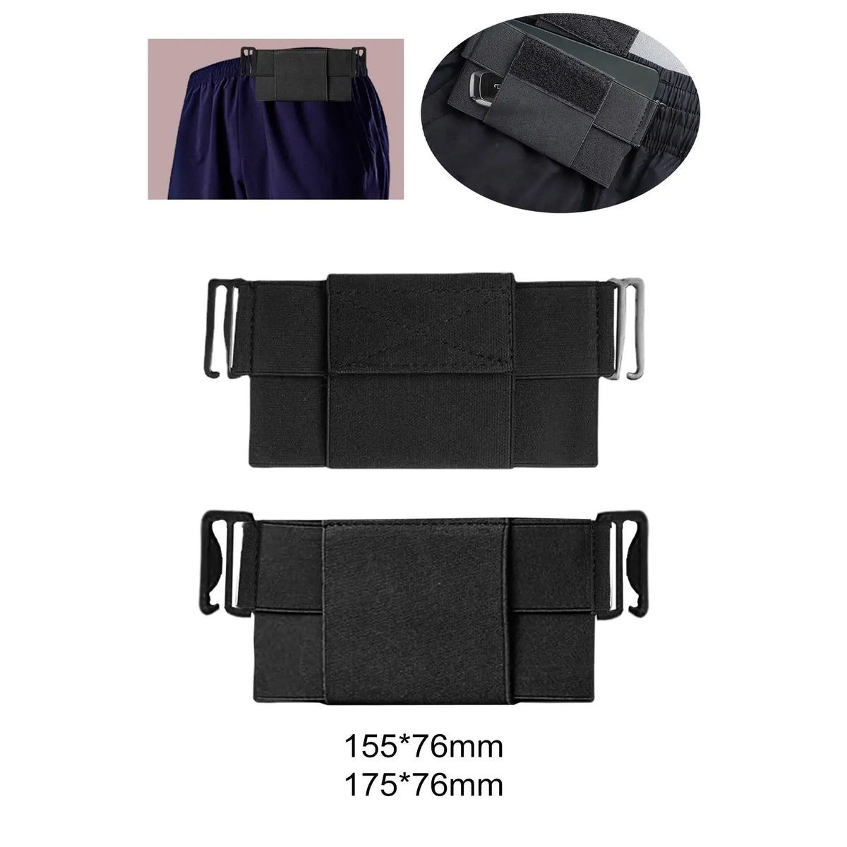Invisible Wallet Waist Bag Fanny Pack Clip on Belt Waist Pouch Belt Wallet